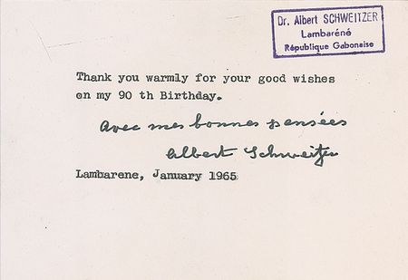Lot #1732 Albert Schweitzer - Image 1