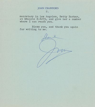 Lot #1371 Joan Crawford - Image 2