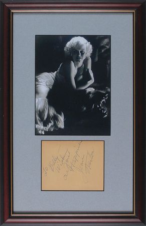 Lot #1255 Jean Harlow: Scarce signature of the tragic Hollywood legend - Image 1