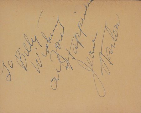 Lot #1255 Jean Harlow: Scarce signature of the tragic Hollywood legend - Image 2
