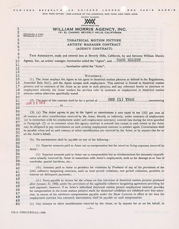 Lot #955 Cass Elliot Signed Document - Image 1