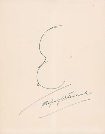 Lot #1258 Alfred Hitchcock: Colossal Hitchcock self-portrait - Image 1