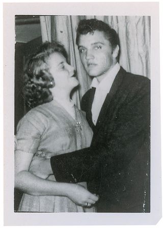 Lot #967 Elvis Presley: Early Elvis program photo presented to an adoring female radio host in 1955 - Image 2