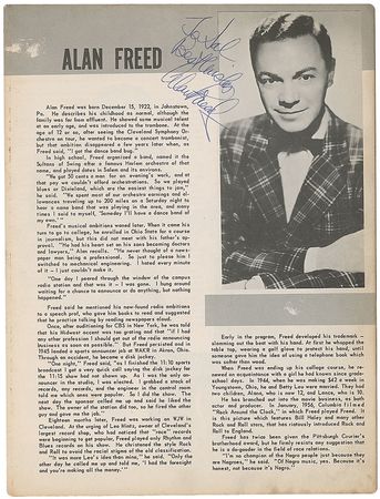 Lot #956 Alan Freed?s Big Beat Program - Image 1