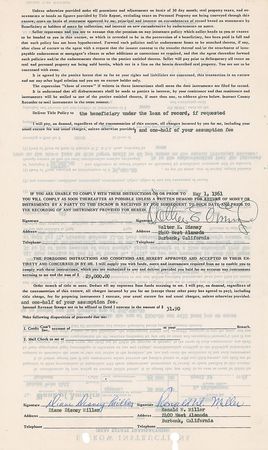 Lot #867 Walt Disney: Disney buys land in L. A. while his famous park welcomes its 25-millionth guest - Image 2