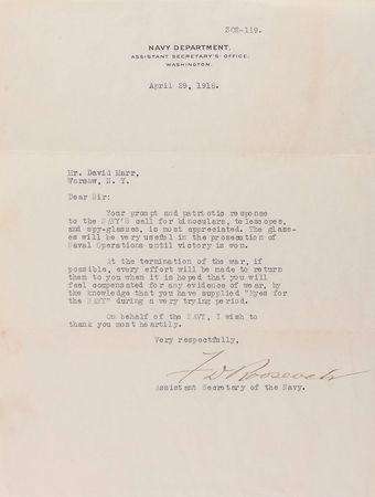 Lot #98 Franklin D. Roosevelt Typed Letter Signed - Image 2