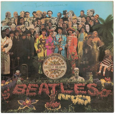 Lot #934 Beatles Sgt. Pepper: John Lennon: Highly coveted UK 1st press signed by Lennon on the front cover the year of its release?the only of its kind known to exist! - Image 1