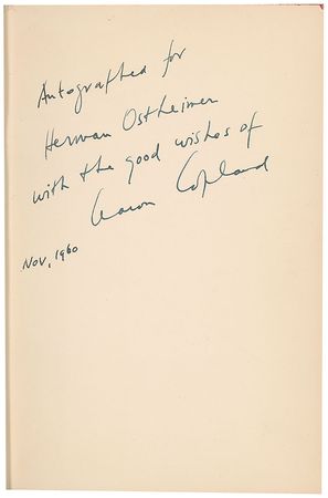 Lot #1058 Aaron Copland Book - Image 1