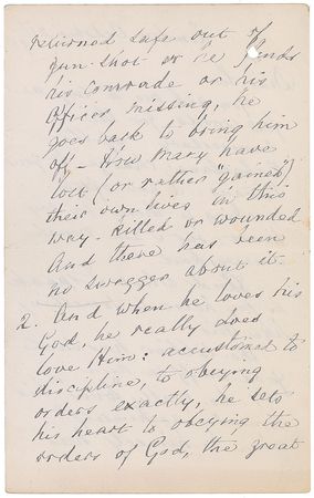Lot #285 Florence Nightingale: A heartfelt remembrance of the Charge of the Light Brigade: “At one great battle which had to be fought on the defensive & won, the men stood firm as rocks till they fell—not a man stirred” - Image 4