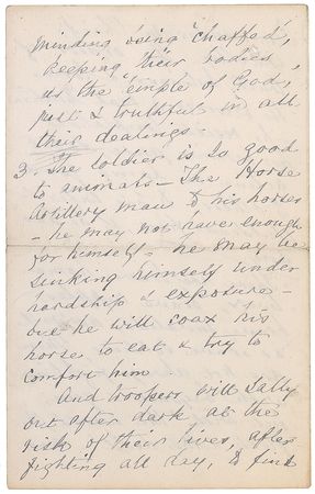Lot #285 Florence Nightingale: A heartfelt remembrance of the Charge of the Light Brigade: “At one great battle which had to be fought on the defensive & won, the men stood firm as rocks till they fell—not a man stirred” - Image 6