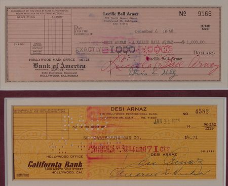 Lot #1333 Lucille Ball and Desi Arnaz Checks - Image 2