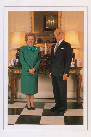Lot #472 Margaret and Denis Thatcher Christmas Card - Image 2