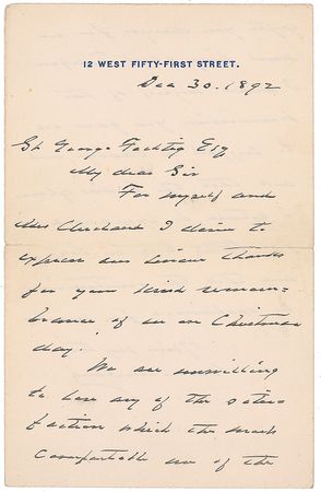 Lot #53 Grover Cleveland Handwritten Letter Signed - Image 1