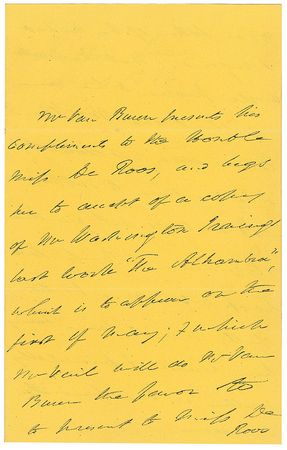 Lot #24 Martin Van Buren: Presenting “a copy of Mr. Washington Irving’s last book ‘The Alhambra’” - Image 1