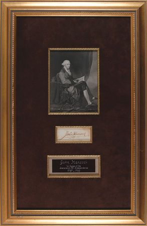 Lot #245 John Hancock: Beautifully presented signature of the Declaration?s first signer - Image 1