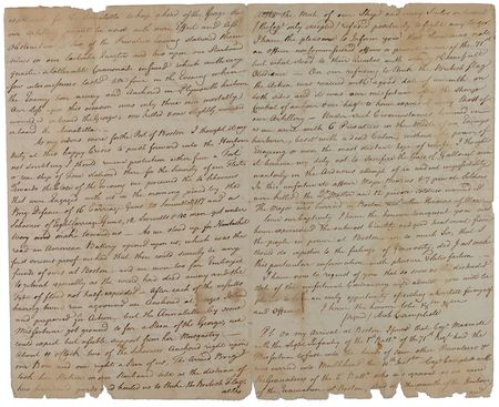 Lot #581 Revolutionary War: Archibald Campbell: The British General later exchanged for Ethan Allen falls ?into the hands of the Americans in the middle of Boston harbour? in June of 1776 - Image 2
