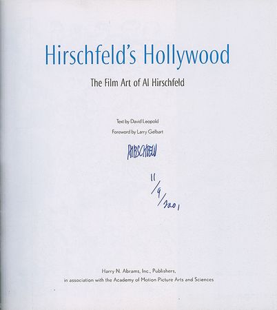 Lot #817 Al Hirschfeld Book - Image 1