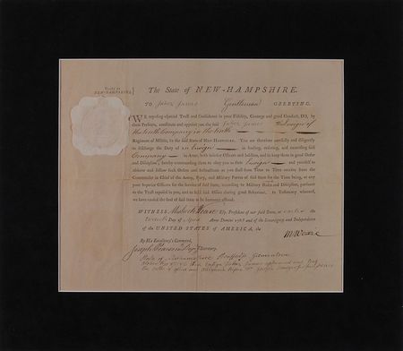 Lot #483 Meshech Weare Signed Document - Image 1