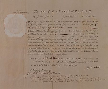 Lot #483 Meshech Weare Signed Document - Image 2