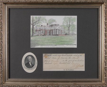Lot #6 Thomas Jefferson: Superlative signature