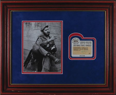 Lot #196 Fidel Castro Name Tag - Image 1