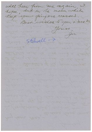 Lot #617 Joseph Stilwell - Image 2