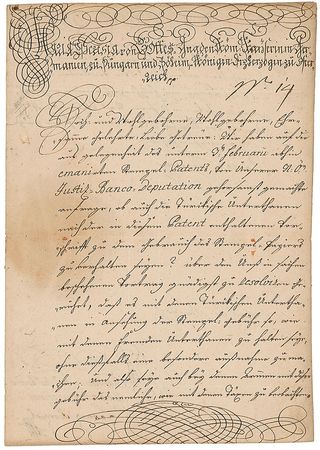Lot #272 Maria Theresa Signed Document - Image 1