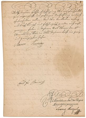 Lot #272 Maria Theresa Signed Document - Image 2