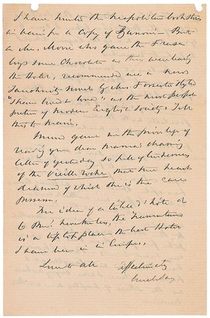 Lot #477 Samuel Cutler Ward Handwritten Letter Signed - Image 2