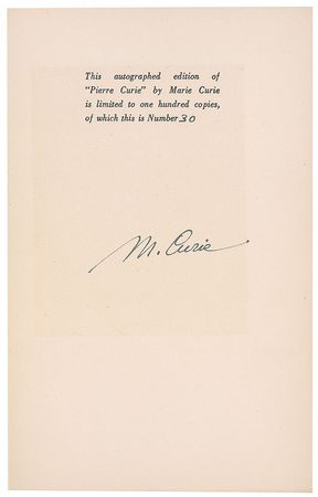 Lot #206 Marie Curie: Curie?s biography of her husband, limited to just 100 - Image 1