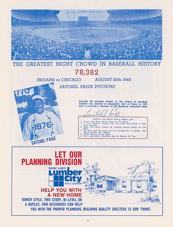 Lot #1653 Satchel Paige Program - Image 1