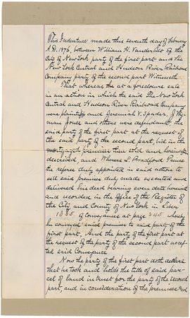 Lot #476 William H. Vanderbilt Signed Document - Image 1