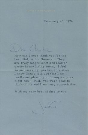 Lot #127 Jacqueline Kennedy Typed Letter Signed - Image 1
