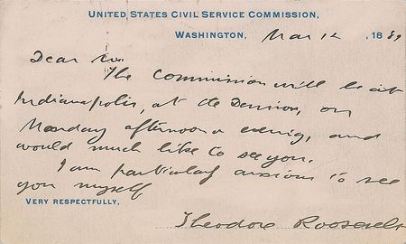Lot #68 Theodore Roosevelt Handwritten Letter Signed - Image 1