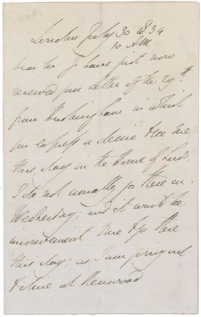 Lot #589 Duke of Wellington Handwritten Letter Signed - Image 1