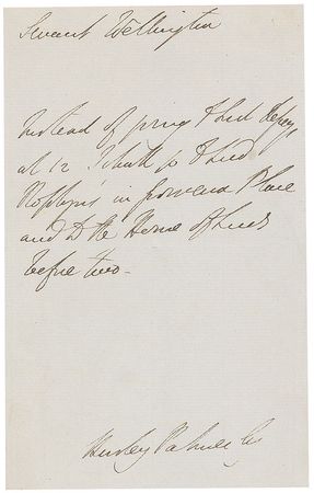 Lot #589 Duke of Wellington Handwritten Letter Signed - Image 3