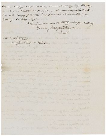 Lot #462 Supreme Court: Joseph Story: “How sadly it happens that vacancies on the Bench should occur just when we are least prepared for such a change and under such auspices!” - Image 2