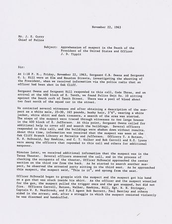Lot #396 Kennedy Assassination Souvenir Typescript - Image 1