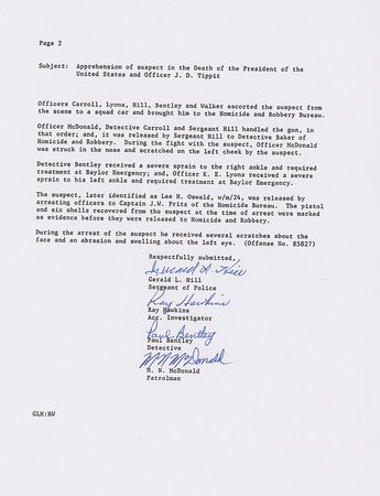 Lot #396 Kennedy Assassination Souvenir Typescript - Image 2