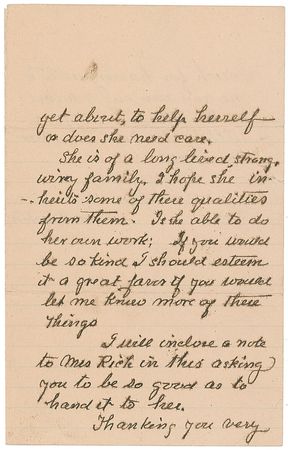 Lot #188 Clara Barton Handwritten Letter Signed - Image 2