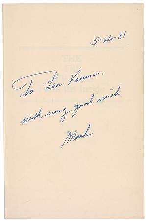 Lot #480 Watergate: W. Mark Felt: Autobiography from the infamous ‘Deep Throat’ - Image 1