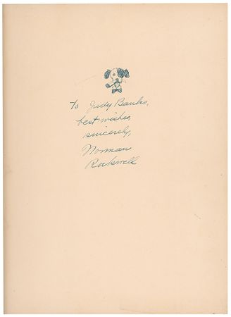 Lot #777 Norman Rockwell: Highlighting a 1946 first edition with an original sketch - Image 1
