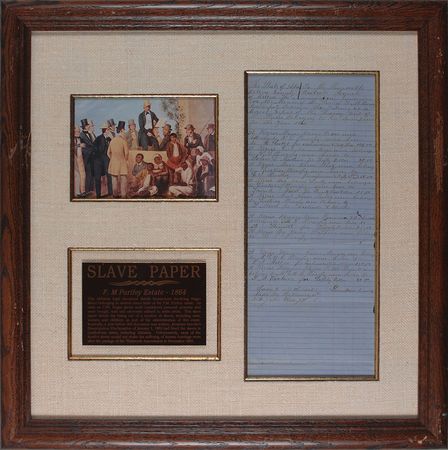 Lot #443 Slave Paper Signed Document - Image 1