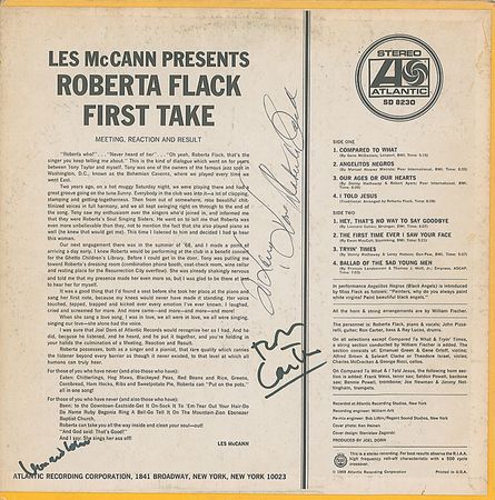Lot #1054 Leonard Cohen, Roberta Flack, and Ron Carter Album - Image 1