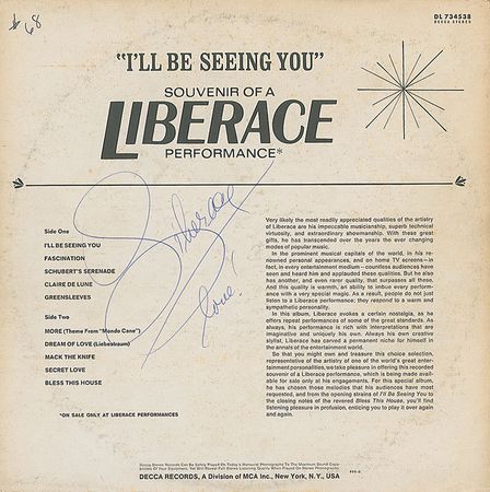 Lot #1137 Liberace - Image 1