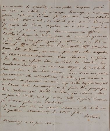 Lot #334 Hortense de Beauharnais Handwritten Letter Signed - Image 2