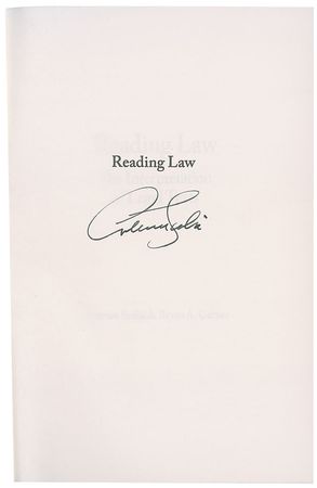 Lot #461 Supreme Court: Antonin Scalia Book - Image 1