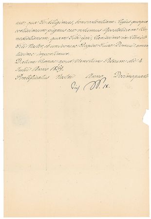 Lot #294 Pope Pius IX Signed Letter - Image 3