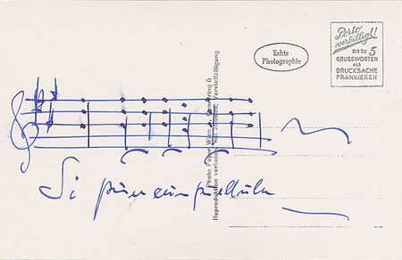 Lot #912 Carl Orff Signed Photograph - Image 2