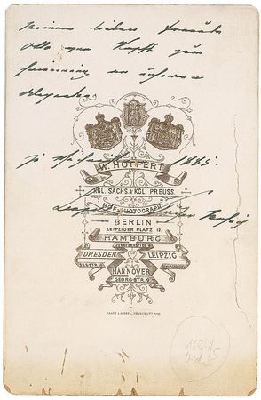 Lot #781 Leopold Sacher-Masoch Signed Photograph - Image 2